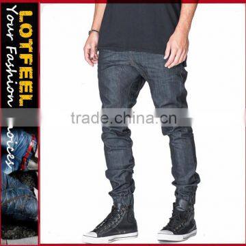 Black Drop Crotch Joggers denim jeans (LOTJO116)