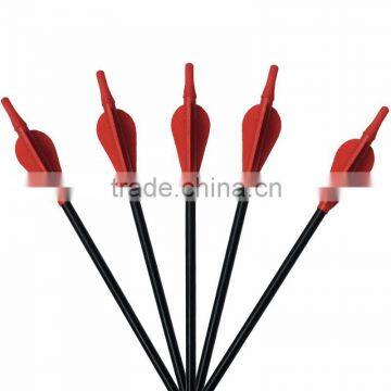 The Cheapest Fiberglass Arrow Steel Tip and Screw Point Red Vanes Nock Arrow photo-3