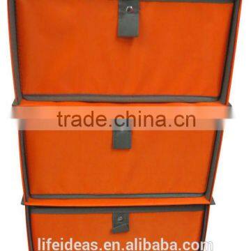 Fabric Polyester 3-drawer Rectangular Storage Box photo-2