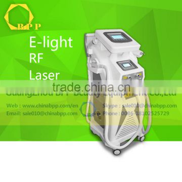 2015Hot Sale!! IPL+Elight+SHR 3 in one permenent electrolysis hair removal and mole removal machine