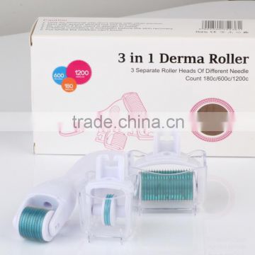 wholesale manufacturer separate roller heads of different needle count 180/600/1200 needles derma roller with bottom price