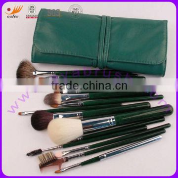 16 PCS Makeup Brush Set with Green Pouch Bag