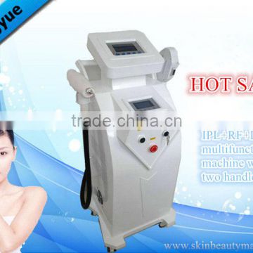 Double handles Elight IPL yag laser machine for hair removal and tattoo removal