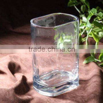 Clear glass vase