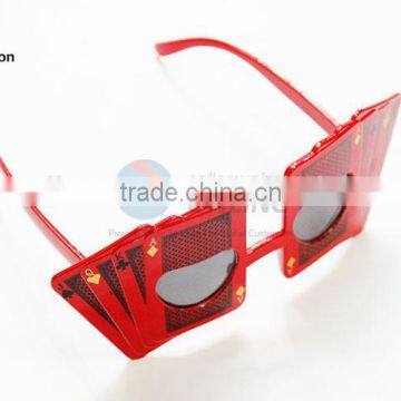 No.1 Yiwu Exporting Commission Agent Wanted Fancy Poker Design Party Event Red Sunglasses photo-2