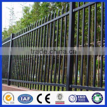 Cheap black powder coated galvanized security backyard metal steel picket fencing