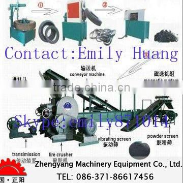 high output waste tire recycling machine line