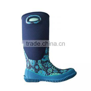 Womens Printed Neoprene Garden Boots With Rip Stop Fabric