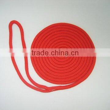 3/8" X 10' red nylon double braid dockline