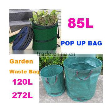 PP PE 600D printed folding pop up garden yard collapsible leaf storage waste garden bag