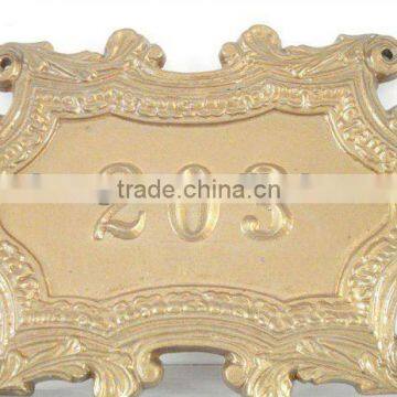 Sand Casting Aluminum Exterior Building Door Nameplates
