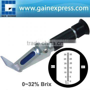 0-32% Brix Refractometer ATC with Built-in LED Light Sugar Juice Fruits etc