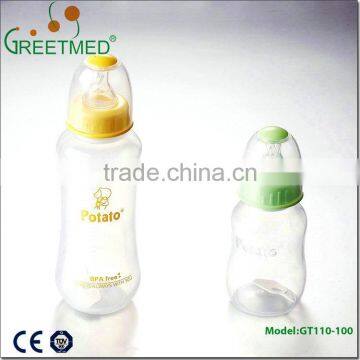 Hot selling good feedback breast shaped funny baby feeding bottle