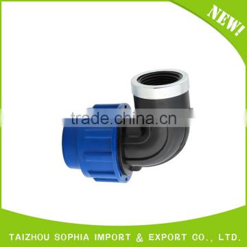 irrigation water supply equal elbow 90 degree pp compression fitting