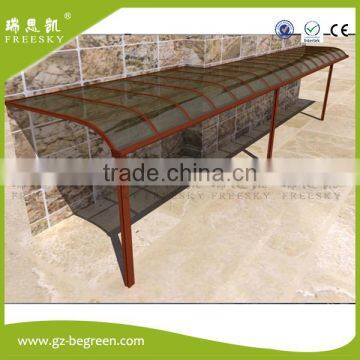 windproof large shade patio cover made of aluminum polycarbonate for awning