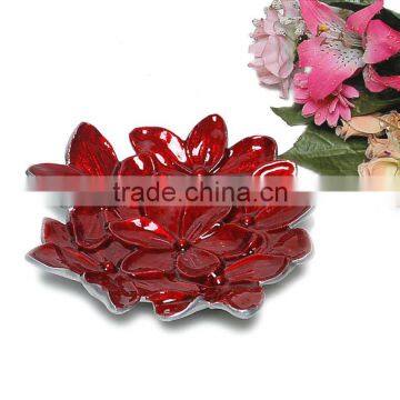 Glowing Red Aluminium Decorative Tray