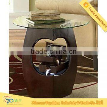 Small Coffee Table with LED Light Water Fall for Home Decoration