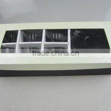 Black Promotion Coffee Cup Set ,mini Cup and Saucers Leaf Shape With Gift Box photo-2