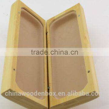 Wholesale Wooden Eyeglass Case Folding Eyeglasses Box ECO-friendly Wooden Box