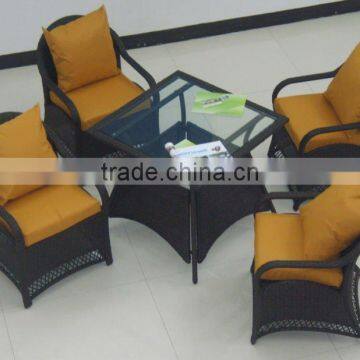 2011 new rattan outdoor tea(coffee) table with chair