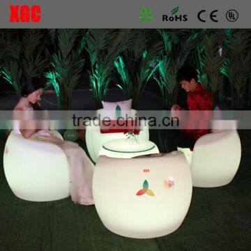 Coffee Shop Furniture Led Glowing Colored Tables and Chairs photo-6