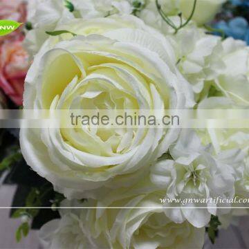 GNW FL-RS57-8-10CM High Similation Artificial Flower Blue Rose for Wedding photo-2
