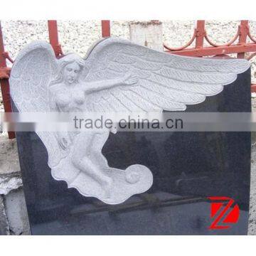 marble angel tombstone carving