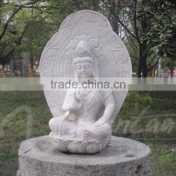 China Supply Fengshui Sculpture Marble Buddha Garden Statue for Outdoor Decoration photo-2