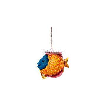 IRON PAINTED HANGING FISH