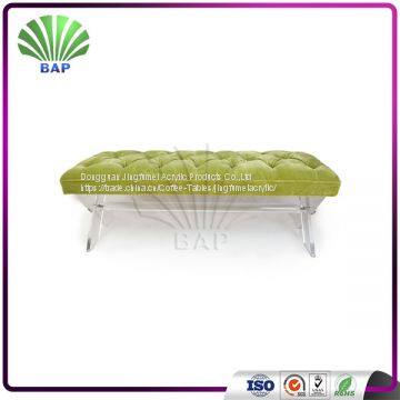 Luxury Bedroom Furniture Soft Cover Clear Lucite Bench Plexiglass Sex Sofa Chair With Acrylic Legs photo-5