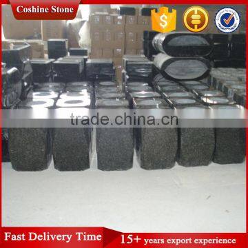 Beauty Blue Pearl Stone Cemetery Vase For Gravestone photo-5