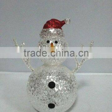 Craft Plastic LED Lighting Lovely Christmas Snowman Deer Decorations photo-4