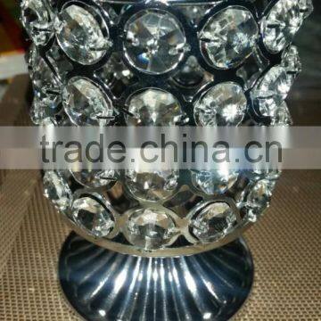 new decor acrylic diamond handmake iron candle holder wedding decorations