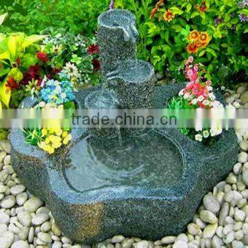 hotel garden granite led light indoor water fountain design