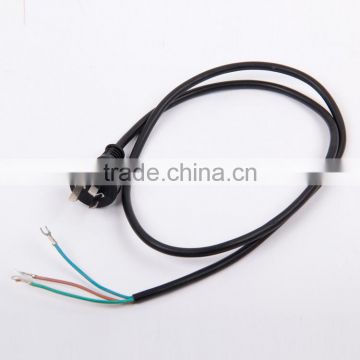 3 flat plug power line 3 core electric power cable with plug