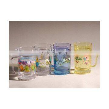 2016 HOT ! clear Plastic Double Wall Ice glass cup