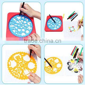 Cheap Educational Drawing Tools Custom Plastic Painting Stencil For Kids photo-5