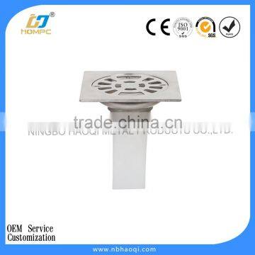 square design of bathroom brass shower drain