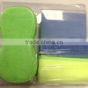 Microfiber Wash sponge +cleaning cloth microfiber cleaning cloths set