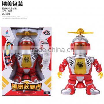 L00155 2017 Hot Sale Kids Plastic Toys Super Robot Soldier Powerful Rotary Function Music With Light photo-6