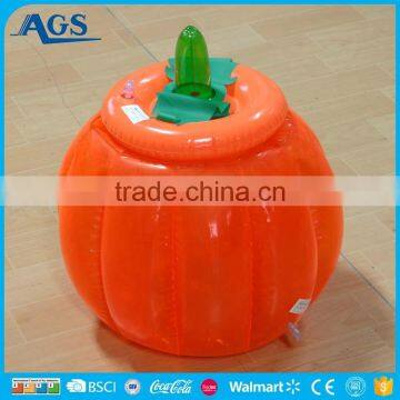 Top sell pumpkin shape pvc inflatable beer cooler with lid