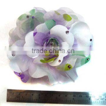 Rainbow Flower Hair Flower With Rhinestone photo-1