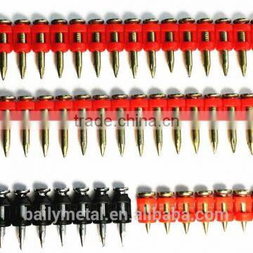 High Quality Red Plastic Color Low Carbon Harded Steel Galvanized Concrete Nails for Construction photo-4