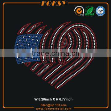 I love America rhinestone heat transfers for 4th of July