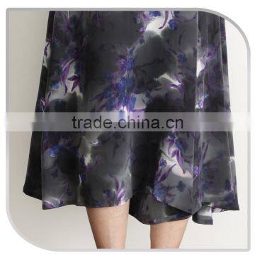 Floral Print Women Long Maxi Skirt photo-3