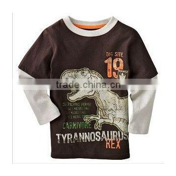 autumn printed kids t shirts long sleeve round neck fashionable popular