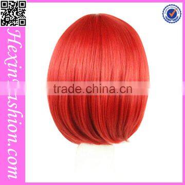 Girl 32 CM Length Red Short Wig Cap photo-2