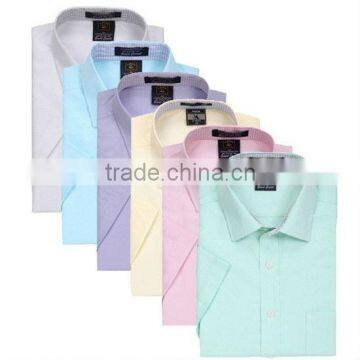 Short sleeve man shirt cotton twill dress shirts for men