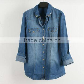 GZY cotton jeans long shirt jeans jacket sewing machine price jeans factory china2017