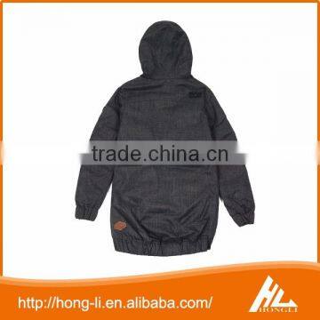 Custom 100% Polyester Woven Long Winter Wind Breaker Jacket photo-6